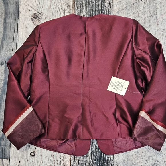 MOSHITA COUTURE 3 Piece Pink & Burgundy Ruffle Jewelled Beads Button Size 18W - Picture 13 of 16